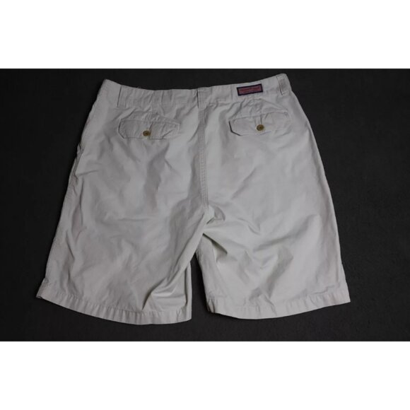 Vineyard Vines Chino Short Men 36 Beige Flat Front Belt Loop Slash Pocket Cotton - Picture 5 of 9